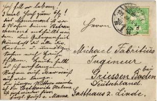 1909 Nagyszeben, Hermannstadt, Sibiu; Mária Terézia nevelőintézet elemi iskolája és a dicső alapítón...