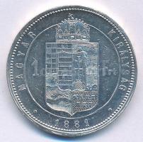 1881KB 1Ft Ag "Ferenc József / Középcímer" T:AU,XF ph, karc
Adamo M15