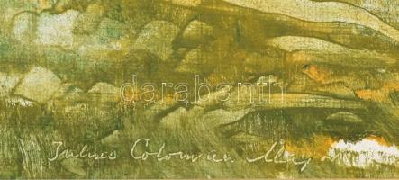 Julius Coloman (?) Major (?) jelzéssel: Vízparti táj. Olaj, farost. 30x40 cm. Dekoratív fakeretben