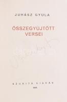 Juhász Gyula összegyűjtött versei. (Pécs), 1943, Szukits (Dunántúl-ny.), 399 p. Kiadói félvászon-köt...