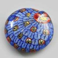 Murano millefiori páva. Jelzés nélkül, asztaldísz, hibátlan, m: 7,5 cm