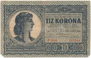 1919. augusztus 9. 10K "F 2019 633248" T:F / Hungary 1919. August 9th 10 Korona "F 2019 633248" C:F Adamo K13, Krause P#41