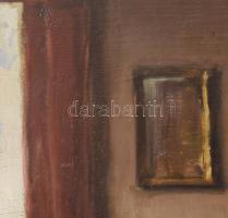 Komáromi Kacz Endre (1880-1969): Enteriőr. Olaj, falemez. Jelezve balra lent. Dekoratív fakeretben. ...