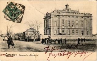 1905 Catania, Sanatorio "Clemente" / sanatorium. TCV card (tear)