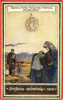 Sancta Maria Hungariae Patrona ora pro nobis! Stefánia szövetség 1915, vöröskeresztes nővér / WWI Hungariad Red Cross military propaganda s: E. Kutzer