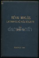 Dániel Edit: Révai Miklós latin nyelvű költészete. Bp., 1943, Dunántúl Pécsi Egyetemi Könyvkiadó. Aranyozott egészvászon-kötés, kissé sérült gerinccel, kissé kopott borítóval, .