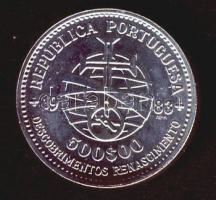 Portugália 1983. 500Esc Ag "Európai Művészeti Kiállítás" T:1/2+