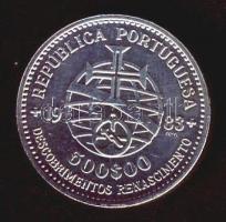 Portugália 1983. 500Esc Ag "Európai Művészeti Kiállítás" T:1/2+