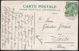 1912 Tábori posta képeslap 5 Heller bérmentesítéssel "K.u.K. KRIEGSMARINE / ASPERN"