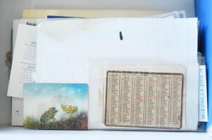 cca 1970-1980-1990-2000 Hatalmas kártyanaptár gyűjtemény, részben évek szerint rendezve, főleg a 70-...