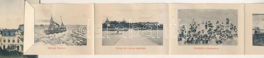 1909 Keszthely, Gróf Festetics kastély. leporellólap 10 képpel. Hegyi Dezső kiadása