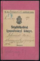 1883 Schmidt Márton (1865-1928) filozófiai, oklevéltani, történettudományi és nyelvészeti doktor népfölkelési igazolványa