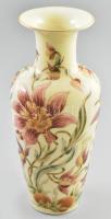 Zsolnay vízililiom mintás váza. Jelzett, szájánál repedéssel, m: 27 cm