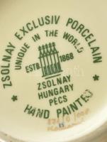 Zsolnay vízililiom mintás váza. Jelzett, szájánál repedéssel, m: 27 cm