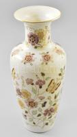 Zsolnay pillangó mintás váza. Jelzett, repedéssel, m: 27 cm