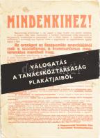 Válogatás a Tanácsköztársaság plakátjaiból 16 db reprodukció, eredeti mappában 24x34 cm Mappa sérült