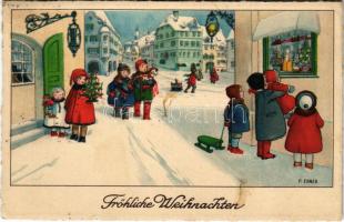 Fröhliche Weihnachten / Karácsonyi üdvözlet / Christmas greeting. Erika Nr. 6053. litho s: P. Ebner (EK)