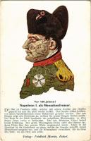 Napoleon I. als Menschenfresser. Vor 100 Jahren! / Napóleon bizarr optikai illúziós képeslapon / Bizarre optical illusion art postcard. Kunstverlag Lev Stainer Serei 2011. Napoleon I. Karikatur (fl)