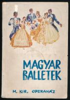 Magyar balletek. Szerk.: ifj. Oláh Gusztáv és Szántó Ferenc. (Bp., 1938), Officina, 23 sztl. lev. + 7 t. A címlapot Fülöp Zoltán és Márk Tivadar rajzolták. A fényképek Vajda M. Pál felvételei. Gazdag fekete-fehér és színes képanyaggal illusztrálva. Magyar, német, olasz, francia és angol nyelven. Kiadói papírkötés, kissé sérült, foltos borítóval, néhány kisebb lapszéli folttal.