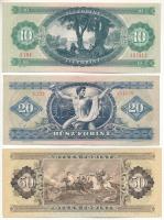 1975. 10Ft + 1975. 20Ft + 1986. 50Ft T:F szép papír