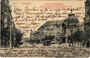 1916 Budapest XIII. Lipót körút a Vígszínházzal, villamos. Taussig 51. (kis szakadás / small tear)