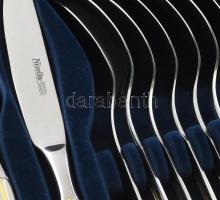 Nivella Solingen sokdarabos evőeszköz készlet, 2 tálcán, certifikátokkal, díszkofferben, használatla...