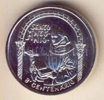 Portugália 1995. 500Esc Ag "800 éves született Szent Antal" T:1/2+