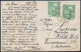 1911 Tábori posta szmirnai török palota képeslap 2 x 5 Heller bérmentesítéssel "K.u.K. KRIEGSMARINE / S.M.S. ADMIRAL SPAUN"