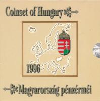 1996. 10f-100Ft (10xklf) Magyarország pénzérméi forgalmi sor dísztokban T:BU patina  Adamo FO29