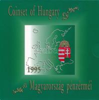 1995. 10f-200Ft (11xklf) "Magyarország pénzérméi" forgalmi sor dísztokban, közte 200Ft Ag "Deák" T:BU patina  Adamo FO28