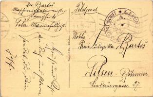 1915 SMS Zenta Osztrák-Magyar Haditengerészet Zenta-osztályú védett cirkálója / K.u.K. Kriegsmarine ...