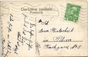 1912 SMS Zenta Osztrák-Magyar Haditengerészet Zenta-osztályú védett cirkálója este / K.u.K. Kriegsma...