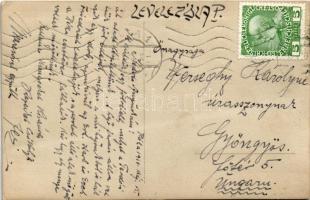 1910 SMS Zenta Osztrák-Magyar Haditengerészet Zenta-osztályú védett cirkáló fedélzetén,matróz / K.u....