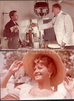 cca 1980 előtti ,,A rossz-jó ember" című film jelenetei és szereplői, 9 db vintage produkciós filmfotó (vitrinfotó, lobbyfotó), a használatból eredő (esetleges) kisebb hibákkal, feliratozva a hátoldalon, 20x30 cm