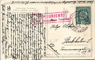 1917 Heldenmütige Verteidigung der Zenta und Ulan (Torpedobootzerstörer) gegen die vereinigte franzö...