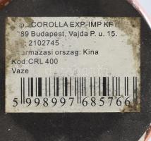 Design váza pár, bagoly mintával, kis kopással, m: 34 cm