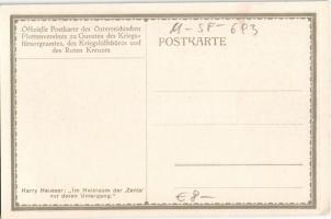 K.u.k. Kriegsmarine. Im Heizraum der ZENTA vor deren Untergang. Offizielle Postkarte des Österreichi...