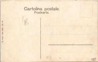 SMS Aspern az Osztrák-Magyar Haditengerészet Zenta-osztályú védett cirkálója este / K.u.K. Kriegsmar...