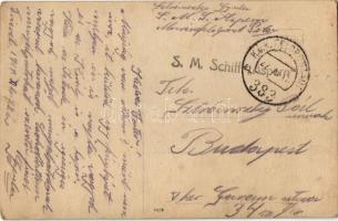 1917 SMS Aspern az Osztrák-Magyar Haditengerészet Zenta-osztályú védett cirkáló fedélzeten IV. Károl...