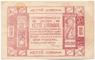 Esztergom 1919. június 10. 2K "Esztergomi Pénzintézetek Utalványa" T:F fo. Adamo EST1.1