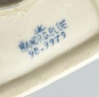 KLM Holland Légitársaság 4 db ház alakú porcelán italos üveg, jelzett, kopással, m: 9,5-12,5 cm