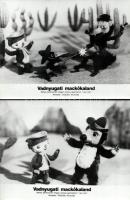 cca 1985 ,,Vadnyugati mackókaland" című lengyel - francia rajz- és bábfilm jelenetei, 7 db vint...