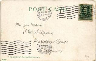 1907 New York City, Soildier's and Sailor's Monument - Addressed to SMS Aspern K.u.k. Krie...