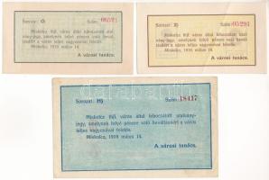 Miskolc 1919. 1K + 2K + 10K T:AU-XF /
Hungary / Miskolc 1919. 1 Korona + 2 Korona + 10 Korona C:AU-...