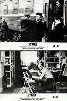 cca 1983 ,,Utószó" című szovjet film jelenetei és szereplői, 5 db vintage produkciós filmfotó (vitrinfotó, lobbyfotó) ezüst zselatinos fotópapíron, a használatból eredő (esetleges) kisebb hibákkal, 18x24 cm