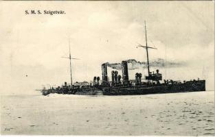 SMS SZIGETVÁR Osztrák-Magyar Haditengerészet Zenta-osztályú védett cirkálója / K.u.K. Kriegsmarine / Austro-Hungarian Navy SMS Szigetvár Zenta-class protected cruiser. G. Fano Pola 1907-08.