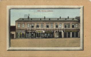 Dés Hotel and Café Európa with the shops of Sámuel Fesztinger,Herman Schönfeld and Mihály Bakó