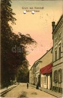 Wolczyn, Konstadt; Bahnhofstrasse / street view (punched holes)