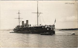 1911 SMS SZIGETVÁR Osztrák-Magyar Haditengerészet Zenta-osztályú védett cirkálója / K.u.K. Kriegsmarine / Austro-Hungarian Navy SMS Szigetvár Zenta-class protected cruiser. photo (EK)