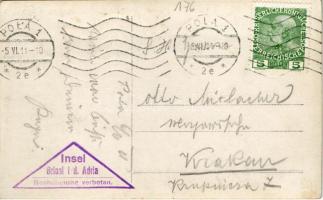 1911 SMS SZIGETVÁR Osztrák-Magyar Haditengerészet Zenta-osztályú védett cirkálója / K.u.K. Kriegsmar...